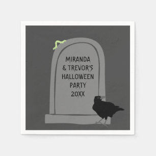 Guardanapo De Papel Festa de Halloween do Headstone de Pedra de Mensag