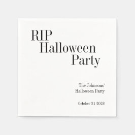 Guardanapo De Papel Festa de Halloween RIP Preto e Branco