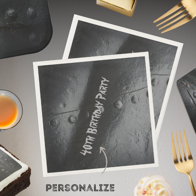 Guardanapo De Papel Festa de homem do estilo loft de metal negro (Criador carregado)