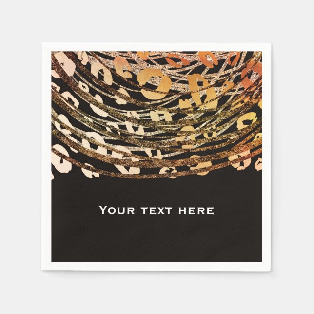 Guardanapo De Papel Festa de Impressão Exótica de Chita Laranja de Bro (Frente)