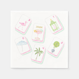 Guardanapo De Papel Festa de Mahjong em Palm Beach com Design Exclusiv