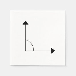 Guardanapo De Papel Festa de Matemática em Ângulo Direito de 90 Graus