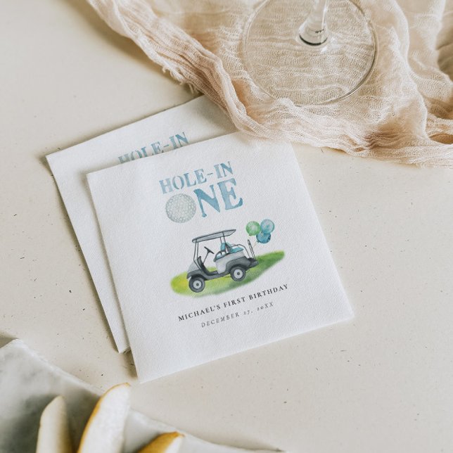 Guardanapo De Papel Festa de Mini Golfe Hole-In-One (Criador carregado)