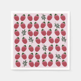 Guardanapo De Papel Festa de Morango de Morango Elegante Napkin