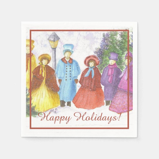 Guardanapo De Papel Festa de Natal de Cantação do Coro (Frente)