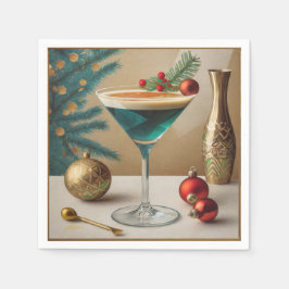 Guardanapo De Papel Festa de Natal de Cocktail da Metade do Século Hap