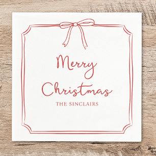 Guardanapo De Papel Festa de Natal de Design Minimalista Personalizada