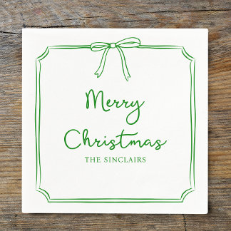 Guardanapo De Papel Festa de Natal de Design Minimalista Personalizada
