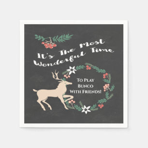 Guardanapo De Papel Festa de Natal de Férias de inverno entre os amigo