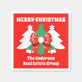 Guardanapo De Papel Festa de Natal de Negócios Moderna Editável