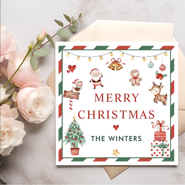 Guardanapo De Papel Festa de Natal de papais noeis (Criador carregado)