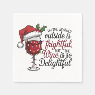 Guardanapo De Papel Festa de Natal de vinho bebendo engraçado