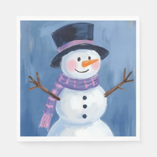 Guardanapo De Papel Festa de Natal e Feriado do Boneco de Neve Frosty