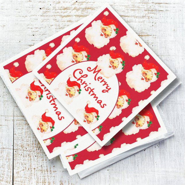Guardanapo De Papel Festa de Natal Festa Santa Claus Vermelho (Criador carregado)
