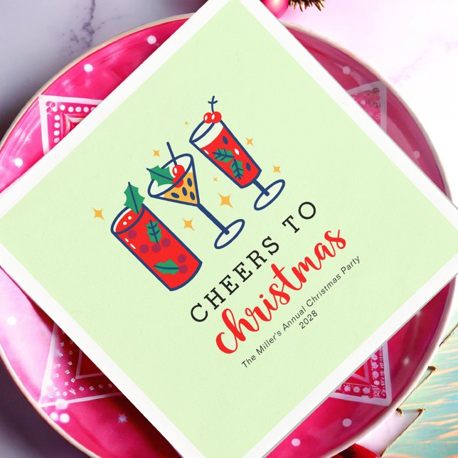 Guardanapo De Papel Festa de Natal Festiva, Coquetéis Festivos (Criador carregado)