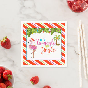 Guardanapo De Papel Festa de Natal Jingle e Flamingle Napkins - WH