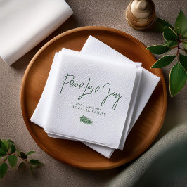 Guardanapo De Papel Festa de Natal "Peace Love Joy"