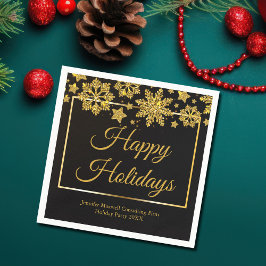 Guardanapo De Papel Festa de Natal Personalizada com Floco de Neve Dou