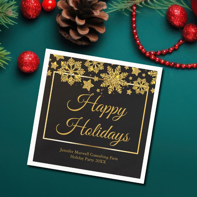 Guardanapo De Papel Festa de Natal Personalizada com Floco de Neve Dou (Criador carregado)