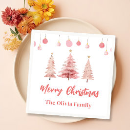 Guardanapo De Papel Festa de Natal Rosa