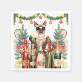 Guardanapo De Papel Festa de Natal tênis com Jogadores de Gato
