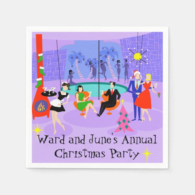 Guardanapo De Papel Festa de Natal Tropical Descartável Napkins (Frente)