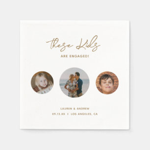 Guardanapo De Papel Festa de noivado de Fotografia para Crianças Doura