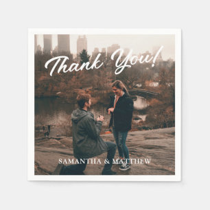 Guardanapo De Papel Festa de noivado de Fotografias Obrigado