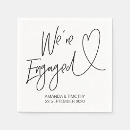 Guardanapo De Papel Festa de noivado Decor Personalizado Noivado Napki