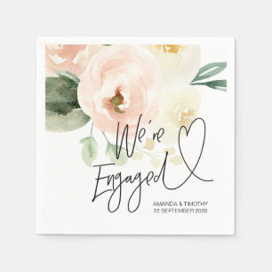 Guardanapo De Papel Festa de noivado Decorações Primavera cor-de-ros