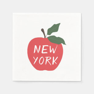 Guardanapo De Papel Festa de Nova York com maçã vermelha