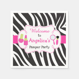 Guardanapo De Papel Festa de Pamper em Impressão Zebra