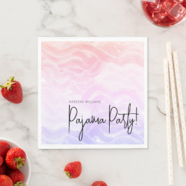 Guardanapo De Papel Festa de Pijamas Colorido Pastel Elegante