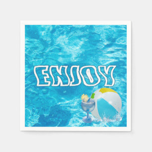 Guardanapo De Papel Festa de Piscina de Verão Divertida Napkins
