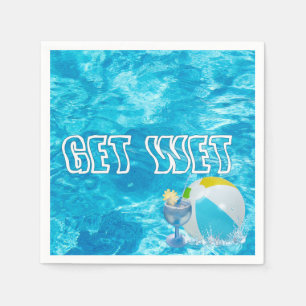 Guardanapo De Papel Festa de Piscina de Verão Divertida Napkins