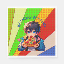 Festa de Pizza de Anime Boy Personalizada