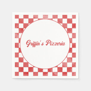 Guardanapo De Papel Festa de Pizza Retro Pizzeria Italiana Aniversário