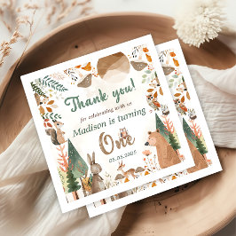 Guardanapo De Papel Festa de primeiro aniversario de Animais da Flores