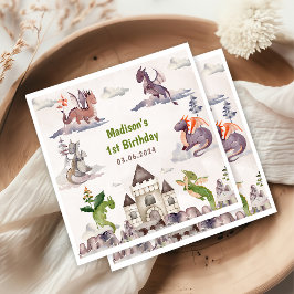 Guardanapo De Papel Festa de primeiro aniversario de Dragão Cujo