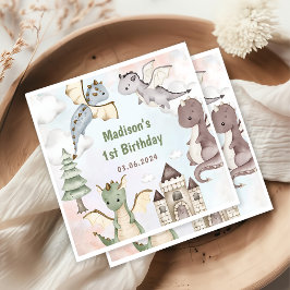 Guardanapo De Papel Festa de primeiro aniversario de Dragão Cujo