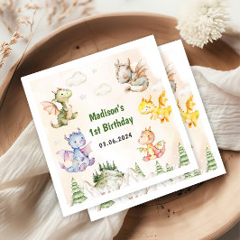 Guardanapo De Papel Festa de primeiro aniversario de Dragão Cujo