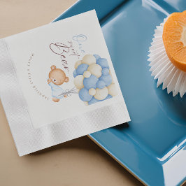 Guardanapo De Papel Festa de primeiro aniversario de Garoto de Aquarel