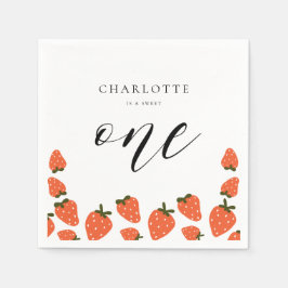 Guardanapo De Papel Festa de primeiro aniversario de Morango