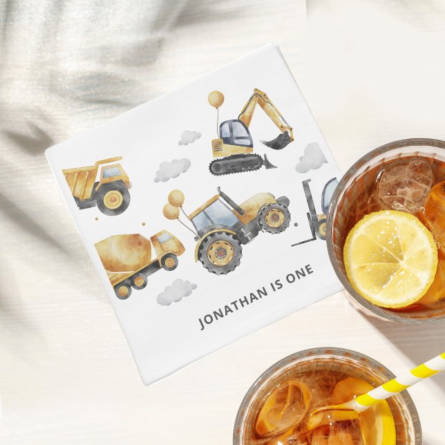 Guardanapo De Papel Festa de primeiro aniversario dos Caminhões de Con (Criador carregado)