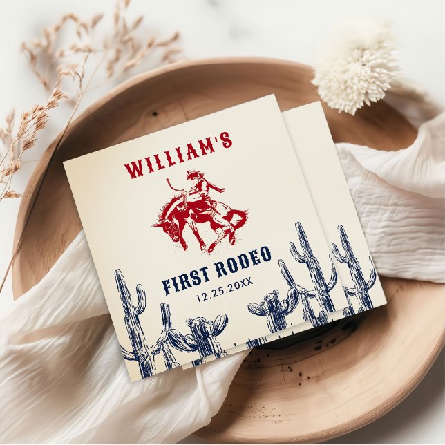 Guardanapo De Papel Festa de primeiro aniversario Rodeo Ocidental (Criador carregado)