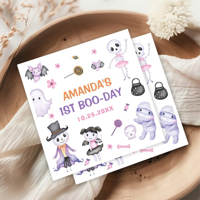 Guardanapo De Papel Festa de primeiro aniversario Spookie Halloween (Criador carregado)