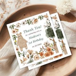 Guardanapo De Papel Festa de primeiros aniversarios de Animais da Flor