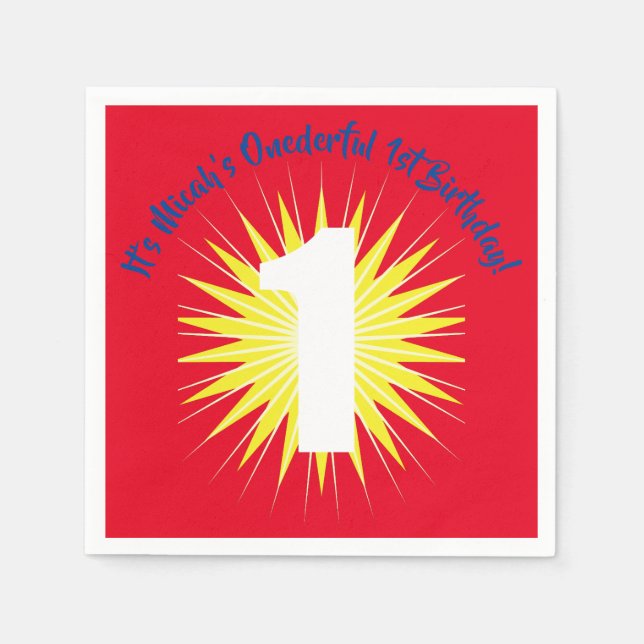 Guardanapo De Papel Festa de primeiros aniversarios Maravilhosa (Frente)