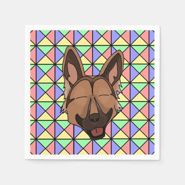 Guardanapo De Papel Festa de Puppy Napkins - German shepherd (Frente)