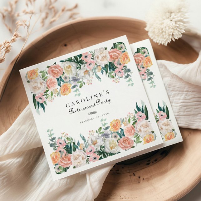 Guardanapo De Papel Festa de Reforma Floral do Jardim Elegante (Criador carregado)